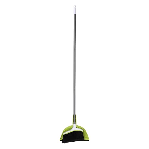 Casabella Basics Broom with Dustpan, Silver and Green, 2-Piece (8515620)
