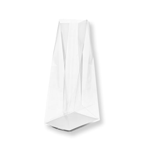 Restaurantware-Flat Bottom Heat Seal Sandwich Bags, Heat Sealable Food Bags - Gusset Bag with Paper Insert - Clear - 3 x 2 x 8 Inch - 100ct Box - Bag Tek