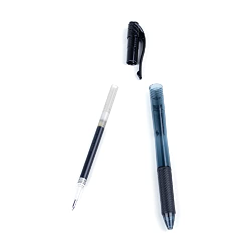 Pentel EnerGel X Retractable Liquid Gel Rollerball Pen, Everyday Writing, Office Supplies, School Supplies, 0.7mm Medium Point, Black Ink, BL107-A, Box of 12