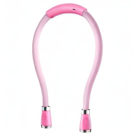 SingHong LED Neck Light, Book Light, Reading Lamp, USB-C Rechargeable, Hands Free, 4 LED Bulbs, 4 Adjustable Brightness, for Knitting, Crafting, Crochet and Reading in Bed (Pink)