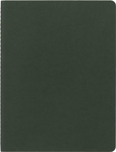 Moleskine Cahier Journal, Soft Cover, XL (7.5" x 9.5") Ruled/Lined, Myrtle Green, 120 Pages (Set of 3)