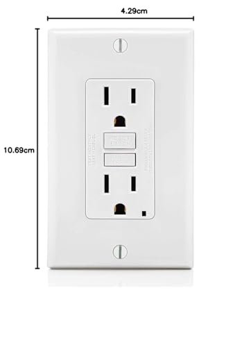 Leviton GFCI Receptacle, 15 Amp Non Tamper-Resistant with LED Indicator Light, Self Test, GFNT1-00W, White
