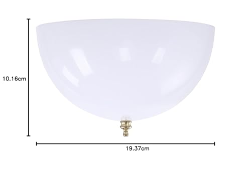 Aspen Creative 28008-15-2, Clip-on Dome Shade for A-Type Bulb Indoor Location Light Fixtures/White Finish, 7 5/8" Diameter x 4" Height, 2 Pack