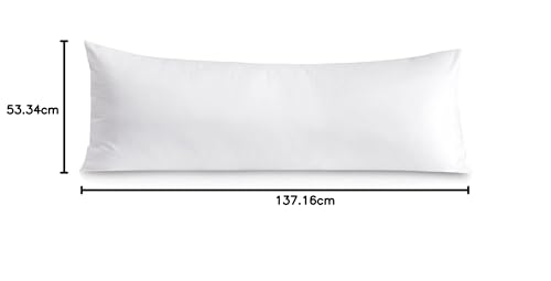 100% Cotton Body Pillow Cover, 800 Thread Count 21x54 Soft Breathable Long Body Pillow Pillowcase, White