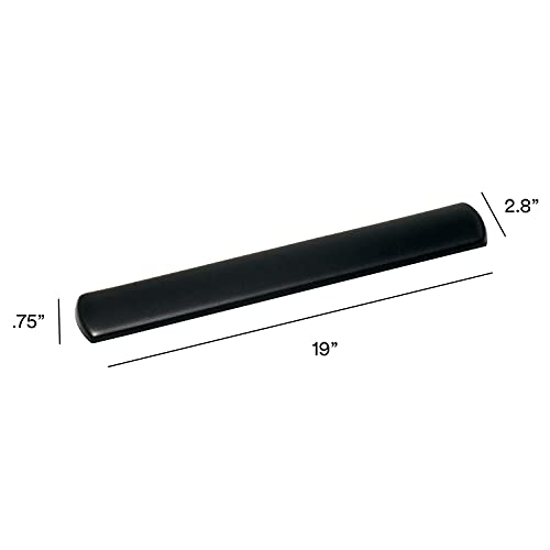 3M Keyboard Wrist Rest, 19" Long, Ergonomic Gel, Black Leatherette
