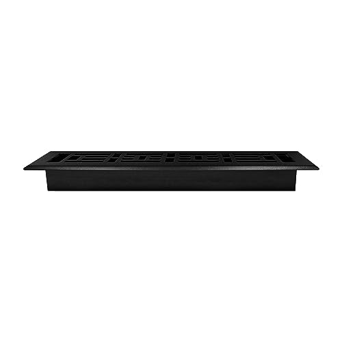 Decor Grates AJH212-BLK Oriental Floor Register, 2x12 Inches, Textured Black