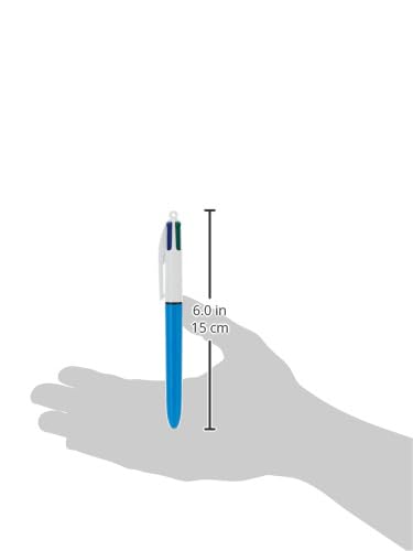 BIC 4-Color Original Retractable Ball Pens, Medium Point (1.0mm), 12-Count Pack, Retractable Ball Pen With Long-Lasting Ink