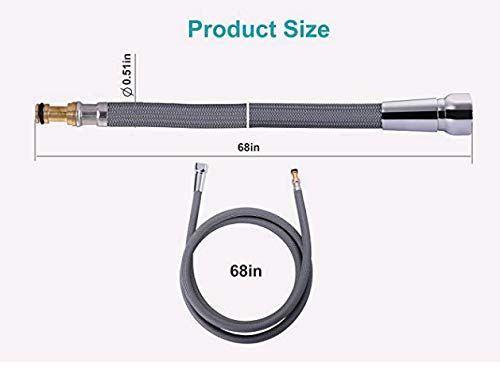 Moen 150259 Pull Down Hose Kit - 68-Inch Quick Connect Reflex Hose for Kitchen Faucet Replacement Part 187108 - Upgraded