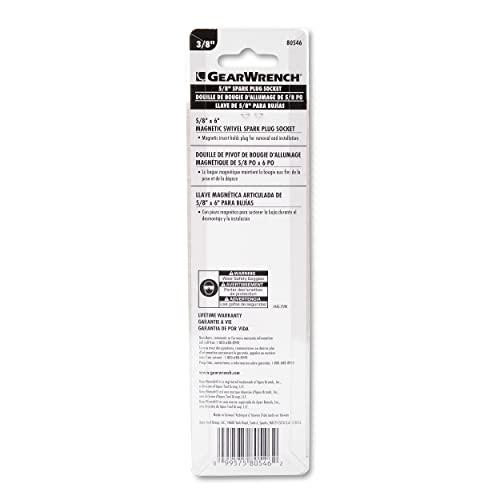 GearWrench 80546 5/8-Inch x 6-Inch Swivel Spark Plug Socket by GearWrench