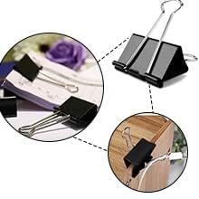 Large Binder Clips, 72 Pack, 1.6 Inch, Non-Standard 41mm, Black, Capacity 0.66 Inch, Paper Clips, Office Clips, Great Fold Clamp, School & Home Use