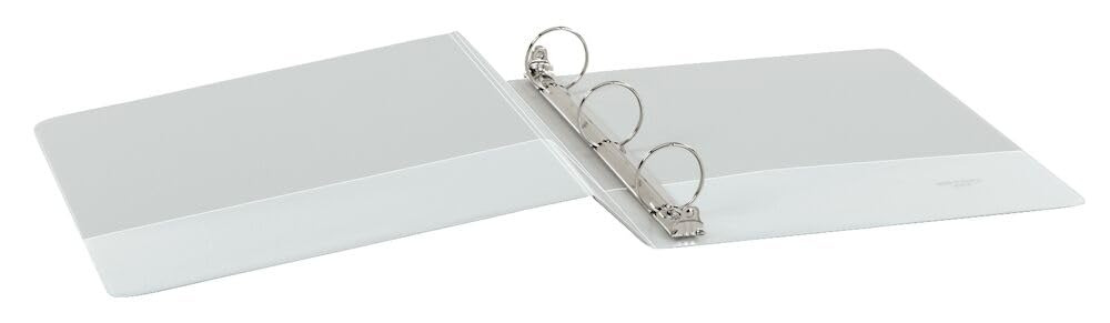 Cardinal Binders, 3-Ring Round Rings, 1.5 Inch, White, Holds 350 Sheets, ClearVue Custom Covers, Non-Stick PVC-Free Material, Recycled Content, 4-Pack for Office, School, or Home