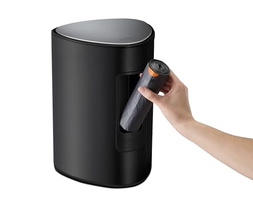 Joseph Joseph Eco Liners IW8 Eco Recycled plastic Bin Liners, Kitchen Bathroom Trash Bags With Tie Tape Drawstring Handles, Extra Strong – Pack of 20, Holds 5 Litres/ 1.3 Gallons
