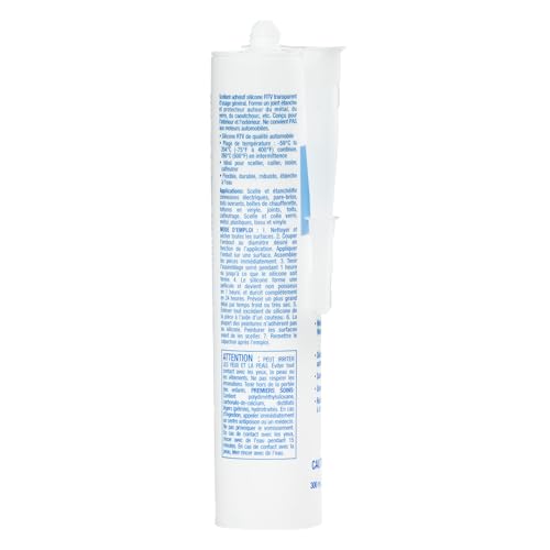 Permatex 59113 Clear RTV Silicone Sealant 66C, 300ml