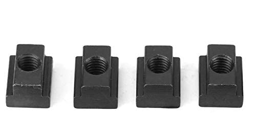LLDSIMEX 4PC Set T-Slot Nut Black Oxide Finish 1/2-13 Threads Table Slot 5/8