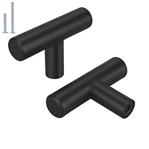 homdiy 15 Pack Black Cabinet Knobs Black Drawer Knobs, Stainless Steel Kitchen Cabinet Knobs Cupboard Knobs 2in Overall Length