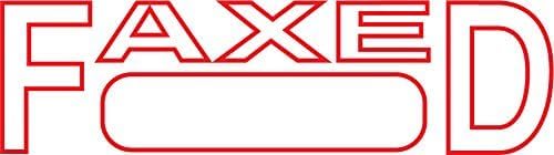Trodat Printy 4911 Self-Inking Stock Stamp- "FAXED" (w/box) Red pad, Climate Neutral, Up to 65% Recycled Plastic.
