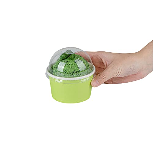 Restaurantware-LIDS ONLY: Dome-Shaped Lids, 50 Transparent Plastic Lids for 5 Ounce Coppetta to Go Cups - Cups Sold Separately, Disposable, Clear Plastic Dessert Cups Lids, for Dessert Takeaways