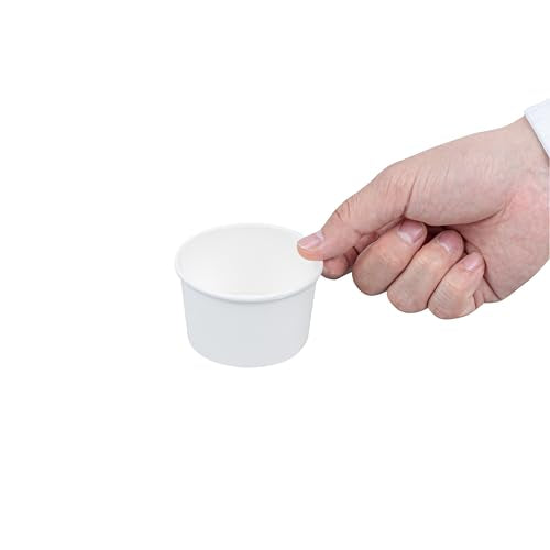 Restaurantware White 3 Count to Go Cup Disposable 3 x 3 x 1.8 Inches Paper Mini Cup Grease-Resistant Cup Recyclable Durable Design