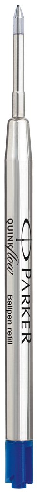 Parker QUINKflow Ballpoint Pen Ink Refills, Fine Tip, Blue, 6 Count Value Pack (2025157)