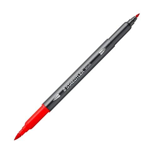 Staedtler Double-Ended Watercolour Brush Pens, Ideal for Fine Art Applications, Coloring, Calligraphy, Drawing, Set of 36, (3001 TB36)
