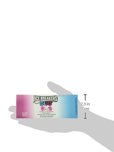 ICE BREAKERS Duo Fruit and Cool Raspberry Mints, Mint Candy, 36g (6 Count)