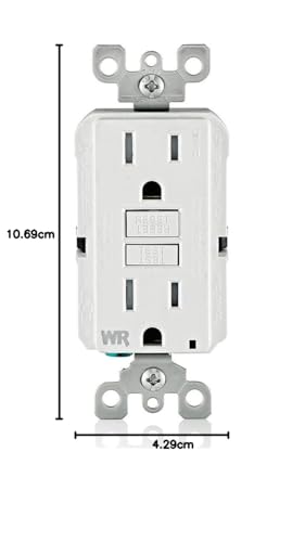 Leviton GFCI Weather-Resistant Receptacle, 15 Amp Tamper-Resistant, GFWT1-W, White