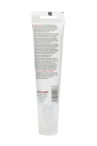 Rutland 500°RTV High Heat Silicone (Black) 2.7 Ounce Tube