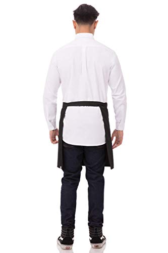 Chef Works Unisex Half Bistro Server Apron, Black, One Size (2 Pack)