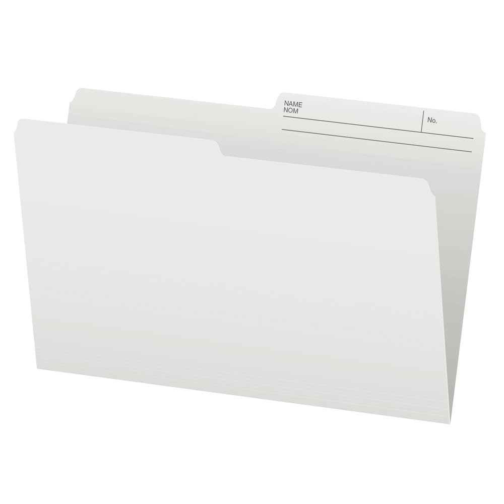 Pendaflex File Folders - Ivory/White Colour File Organizers, 1/2 Cut Tab, Legal Size, Durable Paper Stock, 100/Box, Ideal for Office, Home, and School Organization