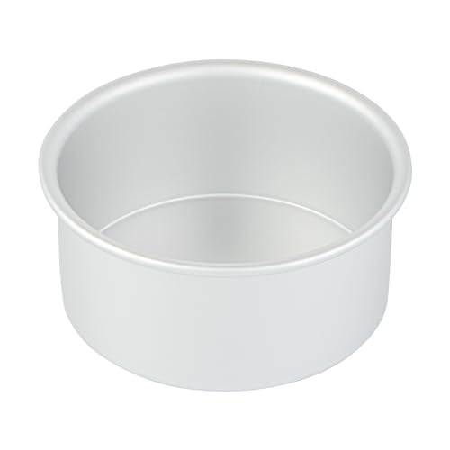 Restaurantware-Met Lux 6 x 3 Inch Straight-Sided Baking Tin, 1 Round Cake Pan - Oven-Ready, Freezable, Anodized Aluminum Round Baking Pan, Greaseproof, for Layer Birthday Cake