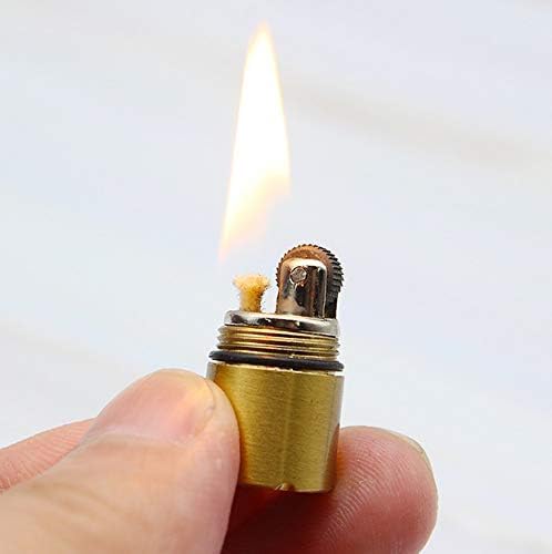 The World's Smallest Kerosene Lighter! Height 2.5cm/ 1.3cm Capsule Lighter Portable Metal Miniature EDC Gear Waterproof Tiny Peanut Lighter (Fuel not Included) (Mini 3 Pack)