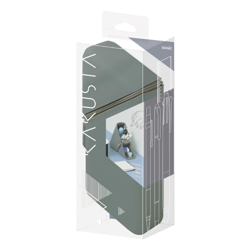 Sonic Pen Case Cakusta Portable Pen Holder Silicone Type, gray, Silicone Type