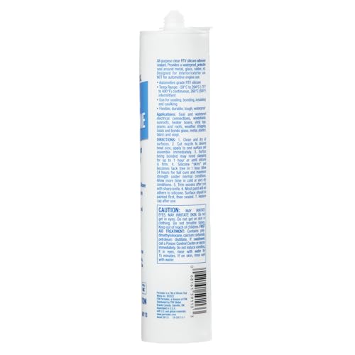 Permatex 59113 Clear RTV Silicone Sealant 66C, 300ml