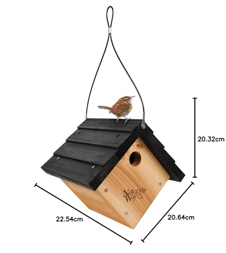 Nature's Way Bird Product CWH1 Cedar Wren House, 8 by 8.875 by 8.125-Inch