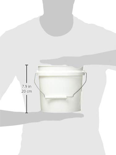 LEAKTITE 1GL Gallon lon White Plastic Pail[Lid not included]