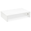 TEAMIX Monitor Stand Riser-14.2 inch, Wood Monitor Riser with Storage for Desk Small Monitor Stand TV/Screen/PC/Laptop Riser Computer Stand Desktop Shelf (White, 36L x 24W cm)