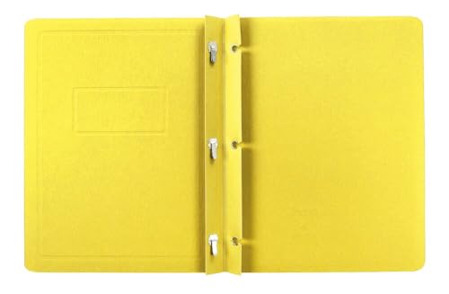 Oxford Duotang Panel & Border Report Cover, Letter Size, Vibrant Yellow, 100-Sheet Capacity, 25-Pack, Metal Fasteners, Adhesive Labels, Leatherette Finish for School or Office Use