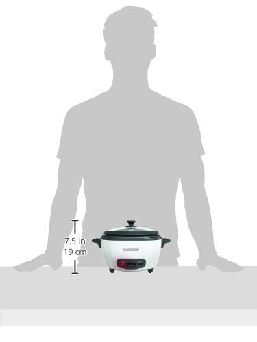 BLACK+DECKER 2-in-1 Rice Cooker & Food Steamer - 6-Cup Capacity, Automatic Keep Warm, Nonstick Bowl, Steaming Basket - Effortless Cooking