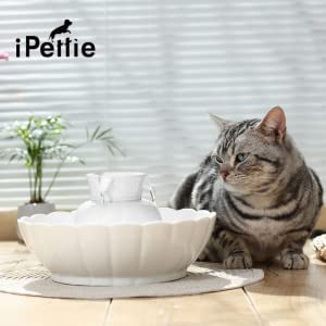 iPettie Replacement Filters for Tritone & Fiumi Ceramic Pet Water Fountain, 8PCS Carbon Filters and 4PCS Foam Filters, ONLY Compatible with iPettie Tritone Ceramic Pet Water Fountain