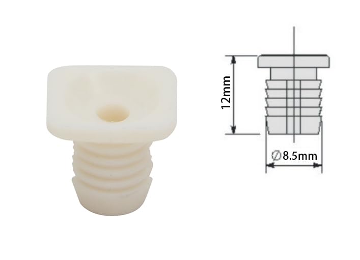 Silverline Hardware Silverline 8mm Plastic Hinge Dowel Inserts with Screws,50 Pcs