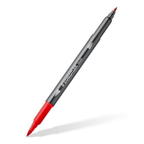 Staedtler Double-Ended Watercolour Brush Pens, Ideal for Fine Art Applications, Coloring, Calligraphy, Drawing, Set of 36, (3001 TB36)