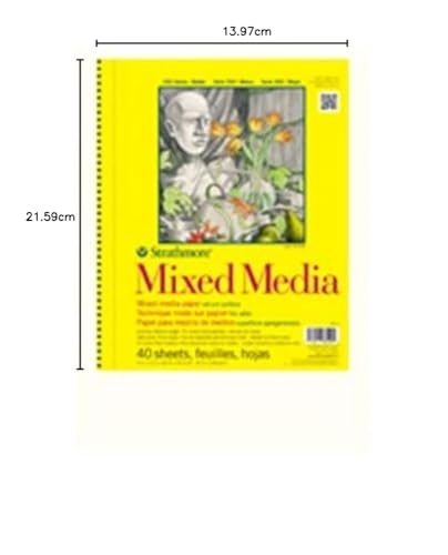 Strathmore 90 lb 40 Sheets Mixed Media Vellum Paper Pad, 5.5 x 8.5