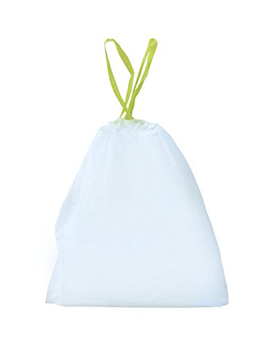 NINESTARS NSTB-13-30 Extra Strong White Trash Bag w/Drawstring Closure, 13 Gal. / 49 L., 30 count, Packaging may vary