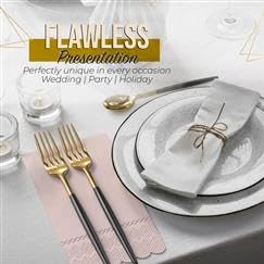 Party Solids Peach Scalloped Napkins Disposable 100 Pcs 3-Ply Peach Scalloped Dinner Napkins Disposable Decorative for Dinners & Parties, Paper Guest Towels for Bathroom & Party Supplies