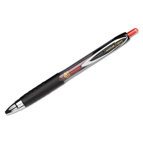 uni-ball 207 Rollerball Gel, Gel Retractable Roller Ball Pen Micro-0.5mm, 12 Pack, Red Ink (61257)
