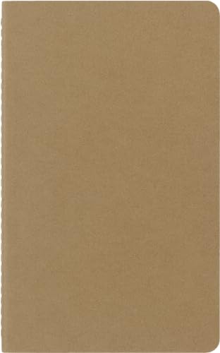 Moleskine Cahier Journal, Soft Cover, Large (5" x 8.25") Ruled/Lined, Kraft Brown, 80 Pages (Set of 3)