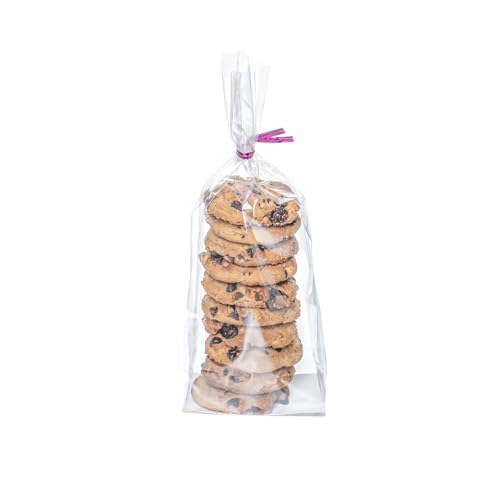 Restaurantware-Flat Bottom Heat Seal Sandwich Bags, Heat Sealable Food Bags - Gusset Bag with Paper Insert - Clear - 3 x 2 x 8 Inch - 100ct Box - Bag Tek