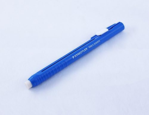 STAEDTLER Mars Plastic 528 50 Propelling Graphite Stick Eraser Set - 2 Pieces + 4 Refills / Solid Eraser With Little Residue / Length Adjustable Body / German Brand