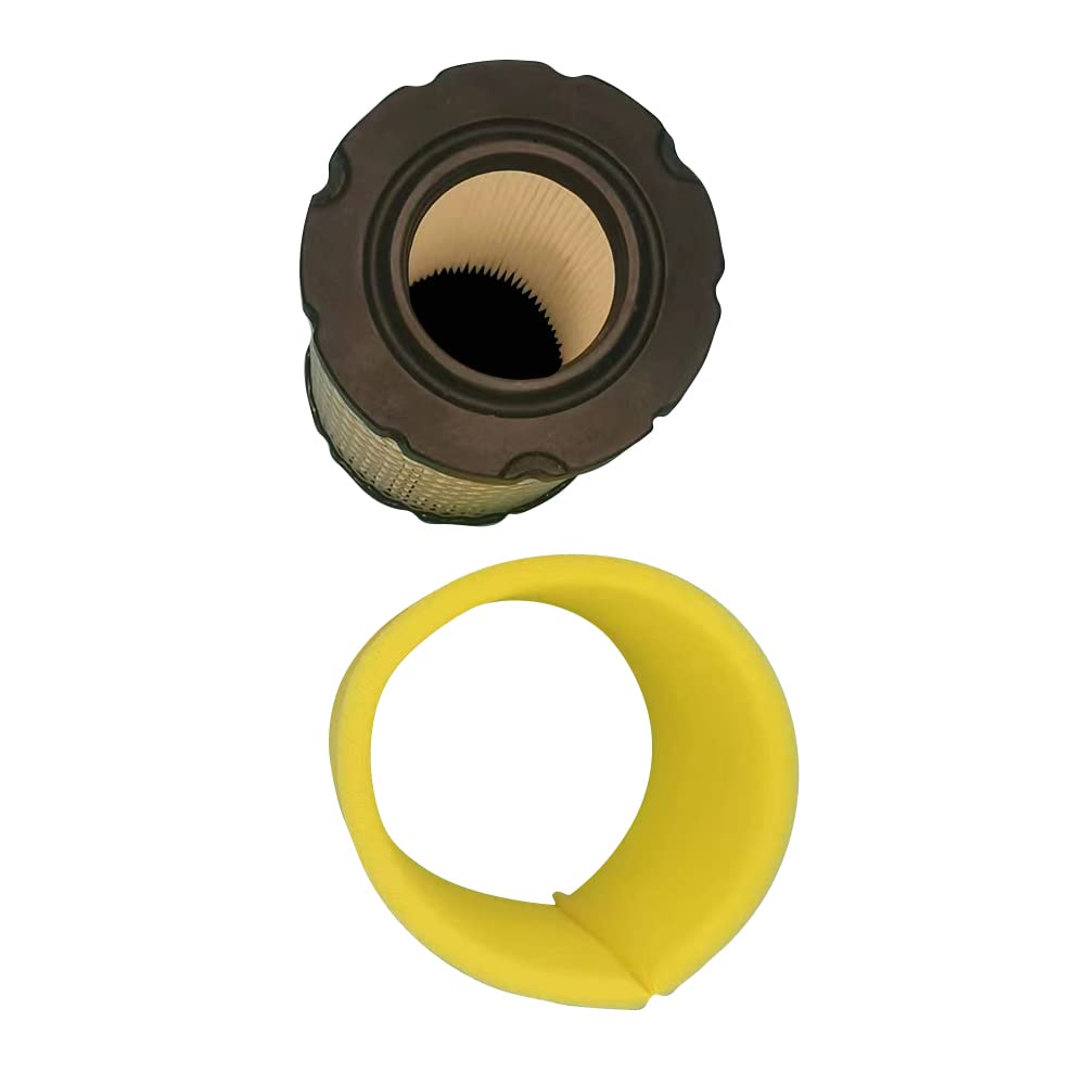 Quaprodur 2 Pack 796031 Air Filter Compatible with Briggs 797704 594201 591334 796031 MIU13038 GY21435 MIU13963 Lawn Mower with Pre Filter