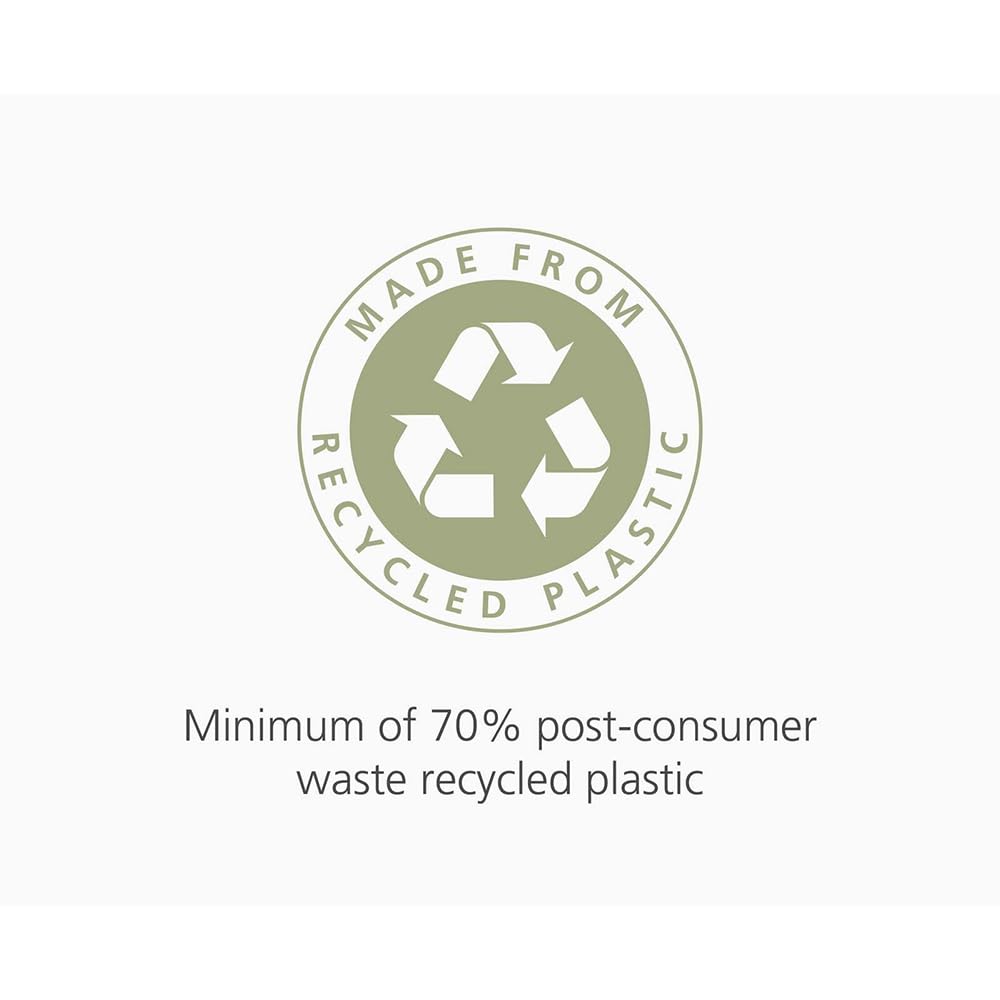 Joseph Joseph IW1 Eco Recycled plastic Bin Liners, Kitchen Waste Bags With Tie Tape Drawstring Handles, Extra Strong – Pack of 20, Holds 24-36 Litres, Grey